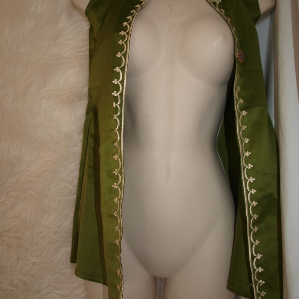 Olive Green Tunic Style VEST SIZE 4 USED FOR PHOTOS - Picture 4 of 4